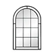 arch mirror window pane